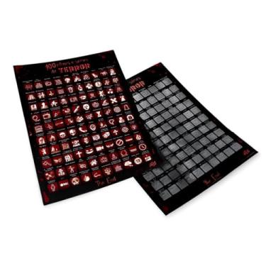 Imagem de 100 Pesadelos para Raspar: Pôster Interativo de TERROR – Colecione Suas Conquistas de Horror!