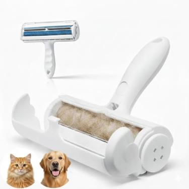 Imagem de Rolo removedor de pelos de animais de estimação, escova reutilizável de remoção de pelos de animais para cães e gatos, pele autolimpa, de tapete, móveis, tapetes, lavanderia, roupas e roupa de cama