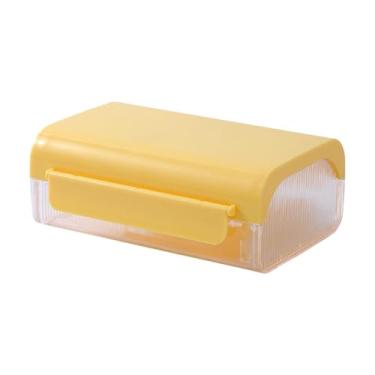 Imagem de SiaBiced Manteigueira, recipiente para armazenar manteiga e queijo, ideal para freezer e prateleira de cozinha, Amarelo