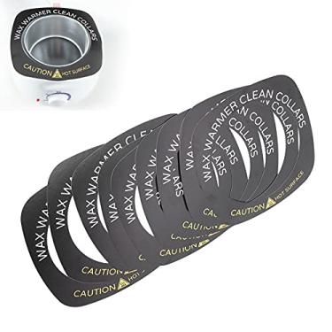 Imagem de 10 peças de colar de aquecedor de cera profissional, acessório de anel protetor de aquecedor de cera para a maioria dos aquecedores de cera de tamanho padrão (quadrado)