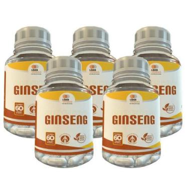 Imagem de Ginseng - 60 Caps 500Mg Kit Com - 5 Potes - Lider Vendas