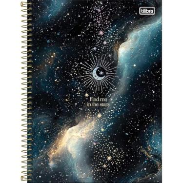 Imagem de Caderno Universitário Magic TILIBRA Capa Dura Espiral - 1 Matéria 80 Folhas (Find me in The Stars Preto)