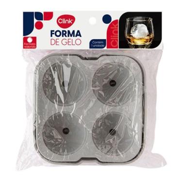 Imagem de Forma Gelo Esfera Silicone 4 Cavidades Bebidas Refrescantes
