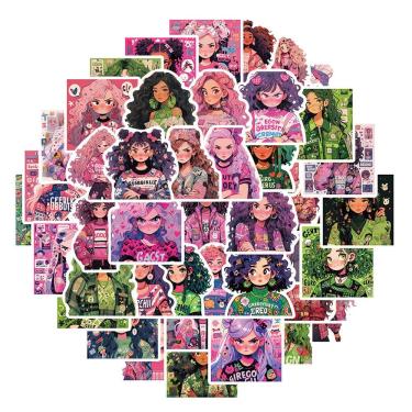 Imagem de Pacote de adesivos Popular Dopamine Girl Anime, 50 unidades/pacote