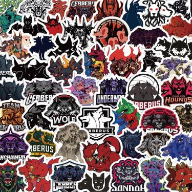 Imagem de Adesivos Cerberus, vinil impermeável, anime, 60 unidades