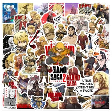 Imagem de Adesivos Vinlands Sagas, vinil impermeável, anime, 50 unidades