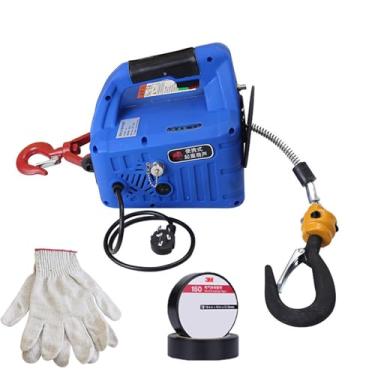 Imagem de Guincho EléTrico PortáTil 3 Em 1 De 1500 W Com Controle Remoto Sem Fio De 60 Metros,Capacidade De Carga De 1100 Lbs,Gancho GiratóRio De 360° Para ElevaçãO E Reboque Em Garagens