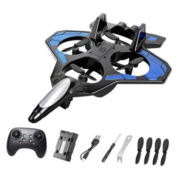 Imagem de oshhni Avião de controle remoto RC com 2 velocidades ajustáveis, fácil de controlar, ideal para crianças e adultos a partir de 14 anos, inclusive iniciantes, Azul