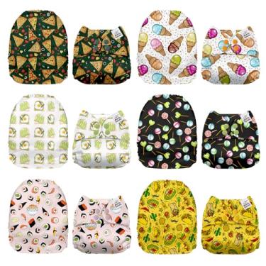 Imagem de Mama Koala 1.0 Fraldas de pano para bebês, pacote com 6 apenas capas de bolso (sem inserções) - Fraldas de bolso laváveis e reutilizáveis de tamanho único para recém-nascidos e crianças pequenas
