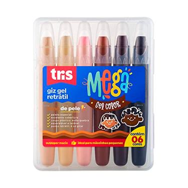 Imagem de Giz Retratil Tris Mega Gel Tons de Pele 6 cores
