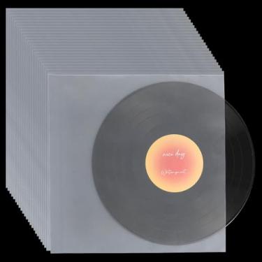 Imagem de MAYJOYDIY 100 peças de mangas internas de disco de vinil de 30,5 cm antiestática LP mangas internas de vinil de plástico premium capas de álbuns protegem seus álbuns de LP de arranhões, sujeira e