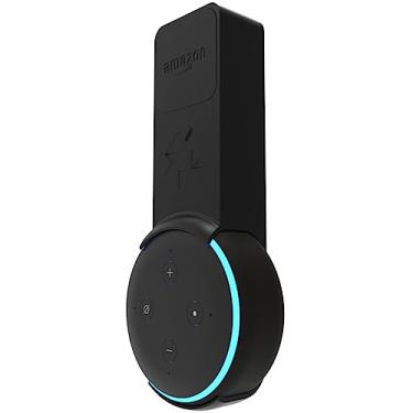 Imagem de Suporte de Tomada Compatível com Alexa Dot 3 | Stand Compacto e Seguro | Preto