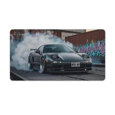 Imagem de HouLaiZhe JDM NSX Abandoned Dock Drift Sports Car Gaming Mouse Pads JDM Car Desk Pads Grandes Mousepads para teclado de mesa de computador 40 X 75 cm