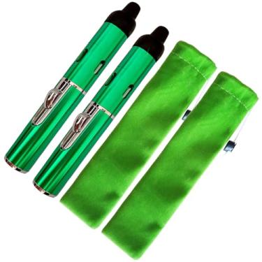 Imagem de Isqueiros de butano, caneta de combustível de butano recarregável, acendedor ajustável, 2 unidades, verde (gás não incluído)