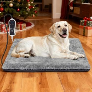 Imagem de Bestio Cama aquecida para cães, cama de espuma viscoelástica de 76 x 50 cm, sofá para cães com interruptor inteligente de nove níveis para ajustar livremente a temperatura, macio e amigo da pele