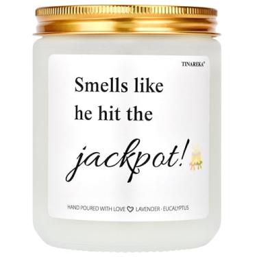 Imagem de TINAREKA Presentes de casamento engraçados presentes de chá de panela para noiva lavanda perfumada vela de cera de soja