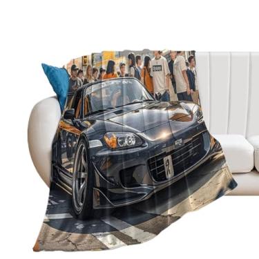Imagem de HouLaiZhe Cobertor super macio de flanela para observação de multidões JDM Car S2000 Cobertores leves de resfriamento para sofá-cama, cadeira, sofá, carro, viagens ao ar livre, leve, quente, 127 x 152