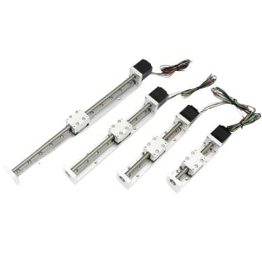 Imagem de S25HH0 Mini 20 mm de largura 20-100 mm Nema de curso efetivo 8 T trilho linear motorizado micro CNC trilho guia linear de eixo único (curso 70 mm, chumbo 2 mm)