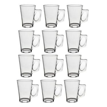 Imagem de Jogo 12 Canecas de Vidro Casual 185ml Class Home