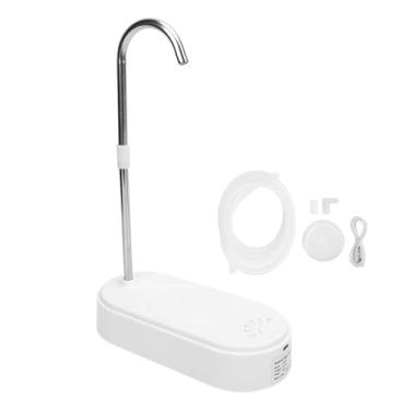 Imagem de Aramox Bomba Dispensadora de água Elétrica Portátil de Mesa Com Mangueira, Dispensador de água de Garrafa Operado por Bateria para Sala de Estar, Cozinha, Cabeceira, Uso Diário ou (Branco)