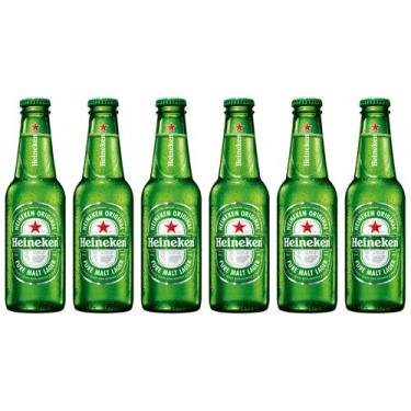 Imagem de Cerveja Heineken Puro Malte 6 Unidades Garrafa 250ml