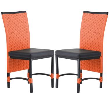 Imagem de 2 Cadeira Corda Náutica Saia Longa Cozinha área Edícula Terra Cota