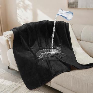 Imagem de LOOBANI Cobertor de cachorro impermeável para sofá: cobertor de cama de flanela reversível para cães médios e grandes à prova de líquidos, cobertor macio protetor de capa de sofá para sofá, caixa