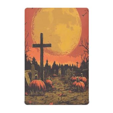 Imagem de xigua Lençol de berço de lua cheia de Halloween para meninas e meninos, lençol macio e respirável adequado para berço padrão e cama infantil 71 x 132 cm