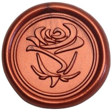 Imagem de Adesivos de selo de cera rosa convite de casamento selos adesivos 50 peças adesivos de selo de cera autoadesivos para festa cartão de felicitações embrulho de presente Natal, ouro vermelho