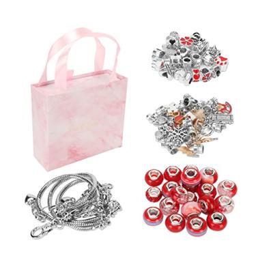 Imagem de Mbeysaq Kit de fabricação de pulseiras, faça você mesmo, coleção requintada, grande, contas coloridas, kit de pulseiras para meninas, conjunto de joias de alta qualidade, faça você mesmo, conjunto de