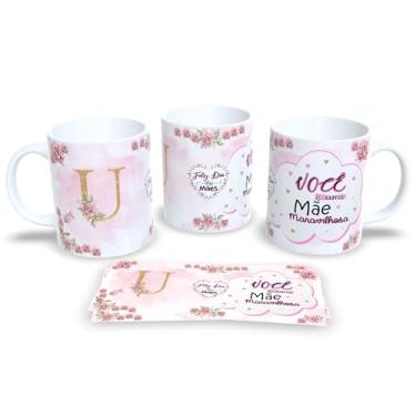 Imagem de Caneca Alfabeto dia das Mães Cada Letra é Um Carinho Para a Sua Mãe (U)