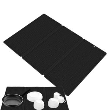 Imagem de Tapete De Secagem De Louça, Bandeira Em Silicone Antiderrapante, Tapetes Grandes de Drenagem em Bancada de Cozinha, Para Pia Gaveta Frigorífico Frutas Legumes Copos Canecas Garrafas Panelas e