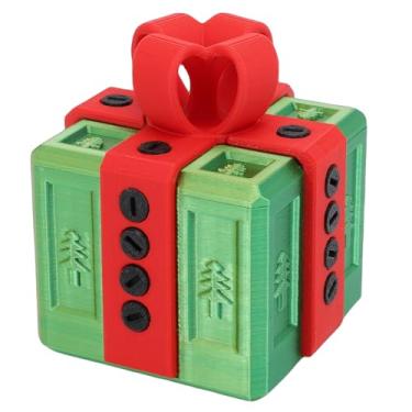 Imagem de Dpofirs Caixa de Presente Irritante Com Compartimento Oculto |Mecanismo de Desbloqueio Exclusivo, Design Impresso Em 3D para Armazenamento de Joias e Pequenos Tesouros (Verde Vermelho)