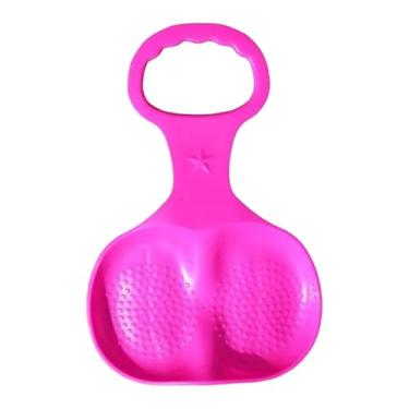 Imagem de Aymzbd Trenó de Neve, Prancha de Trenó, Tobogã, Deslizador, Material PE com Alça, Leve E Portátil, Adequado para Adultos E Crianças, Diversão Ao Ar Livre, Pr, Rosa Vermelha