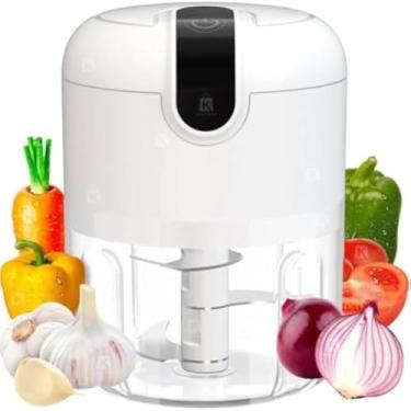 Imagem de Processador portatil, alimento fresco e rapido, pique, misture e prepare, USB recarregavel, pratico, rapido, compacto, eficiente.