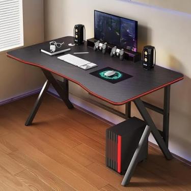 Imagem de Mesa de Computador e Jogos, Mesa de Trabalho Simples para Quarto e Escritório, Mesa de Estudo para Estudantes (Preto 100 * 60 * 73)