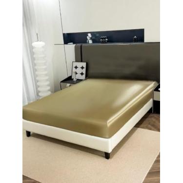 Imagem de LM Detona, Lençol Avulso Com Elástico Solteiro Cetim Seda Cobre