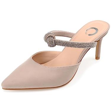 Imagem de Journee Collection Womens Lunna Wide Width Mules Mid Stiletto Pointed Toe Pumps Blush 8.5 Wide Womens US