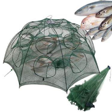 Imagem de Armadilha Peixe Covo 16 Furos Rede Pesca Isca Pescaria Lambari Robalo 