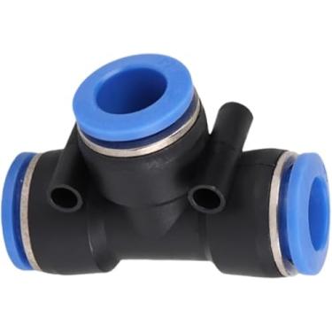 Imagem de Conectores pneumáticos, acessórios pneumáticos de 8 mm, conectores tipo T, mangueira de água, conexão rápida para mangueira de ar e água
