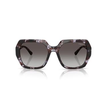 Imagem de Óculos de Sol Vogue Eyewear 0VO5612SB 31788G Tam 55 / Roxo Havana - Lentes Cinza Gradiente
