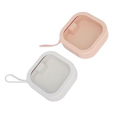 Imagem de Cryfokt Organizador de Gravatas de Cabelo, Caixa de Armazenamento Multifuncional Transparente para Itens Pequenos, Joias, Cotonetes, Bonito e Portátil para Viagens e Uso Diário, Caixa de Acessórios