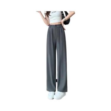 Imagem de Calças De Terno Femininas Clássicas De Perna Reta Confortáveis E Casua