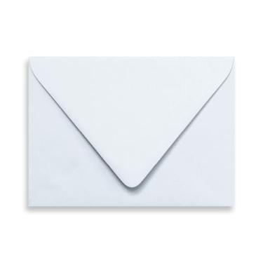 Imagem de Envelopes de convite fosco com aba curva euro azul claro gelo A7 - Pacote com 50