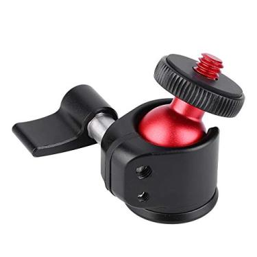 Imagem de Dioche Mini Cabeça Esférica Giratória de 360 ​​graus de Metal Com Montagem de Parafuso de 1/4 de Polegada para Luz de Preenchimento de Câmera DSLR, Lâmpada de Flash e