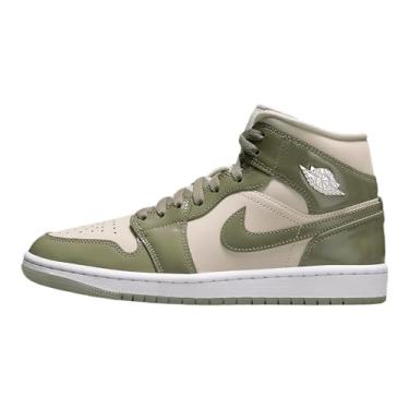 Imagem de W AIR JORDAN 1 MID SE "VIDRO MAR/ÓLEO VERDE-PRATA METÁLICO", Vidro marinho/prata metálico/branco/verde-óleo, 34