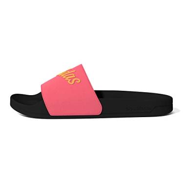Imagem de adidas Adilette Slide feminino, Vermelho ácido/laranja brilhante/preto central, 36