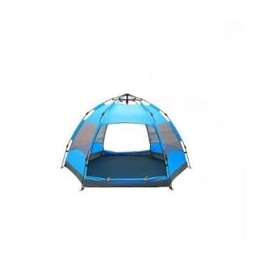 Imagem de Barraca De Acampamento Automático Grande Para Camping 5-8 Lugares Ventilacao 270 * 270 * 150cm Portátil A Prova D'agua Dois(Azul)