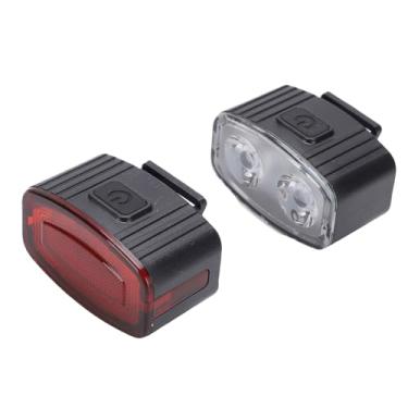 Imagem de Tbest Luz de Bicicleta Recarregável USB, Farol de Bicicleta Super Brilhante e Luz Traseira Com Modos de Flash Alto e Baixo, Bateria Embutida de 260mAh, para Passeios Noturnos de