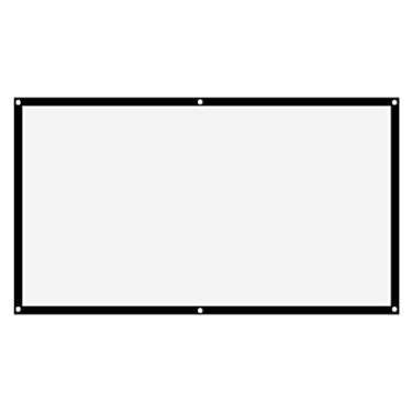 Imagem de AMONIDA Tela de Projeção de Poliéster Branco Macio Dobrável e Fácil de Transportar para Cinema Ao Ar Livre para Cortina de Projetor 16:9 (84 polegadas)